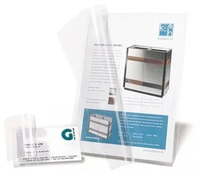 Immagine prodotto di cartoncini autolaminanti 3L 86x117 mm, confezione da 100 pezzi