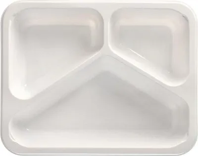 Produktbild von 500 Mikrowellenschalen, PP 3-geteilt 1095 ml weiss Menüschalen