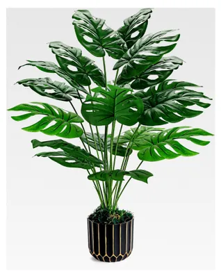 Produktbild von 71 cm große Kunstpflanze Monstera für Balkon, Zimmer und Wohnzimmerdekoration