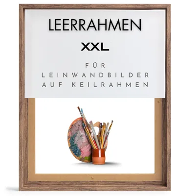 Produktbild von Monframe Schattenfugenrahmen XXL 40x120 cm - Apfel Optik - Leerrahmen mit Tiefeneffekt aus MDF Holz in zerlegter Form - für Leinwandbilder auf Keilrahmen