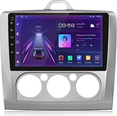 Zdjęcie produktu dla 8kern Für Ford Focus 2 2004-2011 6+128G Android13 9 "Autoradio GPS Navi BT WIFI DAB+ SWC carplay 4GSIM