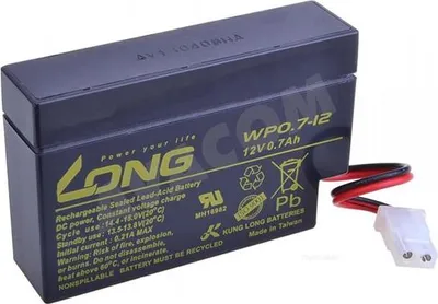 Zdjęcie produktu dla Akumulator kwasowo-ołowiowy Long Battery 12V 0,7Ah AMP