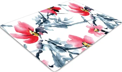 Produktbild von Stuhlunterlage Bürostuhlunterlage 120 cm x 90 cm Bodenmatte Bürostuhlunterlage - Blumenmuster