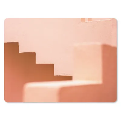 Produktbild von MuchoWow® Mauspad Mousepad Architektur - Treppe - Pastell - Rosa 23x19 cm - Mousepads - Maus Mat - Pad - Mausunterlage - Schreibtischunterlage - Mauspad
