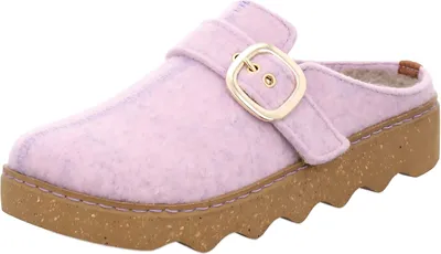 Produktbild von Rohde Damen Pantoffel Softfilz Hausschuh mit Plateau und Schnalle Foggia-D 6117, Größe:42 EU, Farbe:Violett