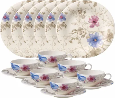 Produktbild von Villeroy & Boch Mariefleur Gris Basic Teeservice 18 tlg.