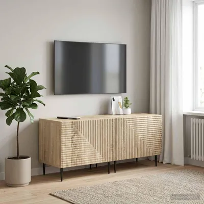 Immagine prodotto di Maison Exclusive - Mobile TV in legno impiallacciato effetto noce Sonoma