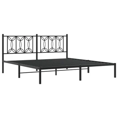 Immagine prodotto di Giroletto con Testiera in Metallo Nero 180x200 cm