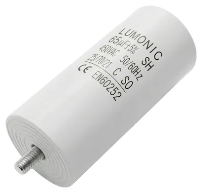 Motorlaufkondensator 65µF 450V 50x110mm Stecker