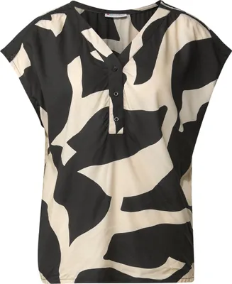 Produktbild von Street One Blusenshirt 'Gemusterte Bluse', A345739, whale tail grey, Gr. 36