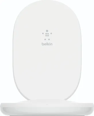 Produktbild von Belkin Wireless BOOST CHARGE 15W Ladeständer, inkl. Kabel + 24-W-Quick Charge 3.0-Netzteil, weiß