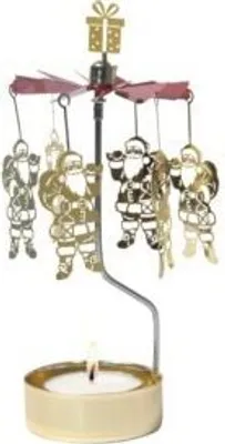 Produktbild von Goldene Weihnachtsmann Teelichtkarussell - Pluto Design