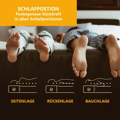 Produktbild von Kaltschaummatratze BeCo Grand Relax, 25 cm Komforthöhe,  Germany - Größe: 80 x 200 cm, Härtegrad: H3 (80 kg - 120 kg)
