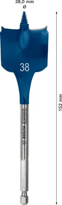 Produktbild von EXPERT Self Cut Speed Flachfräsbohrer, 38 x 152 mm