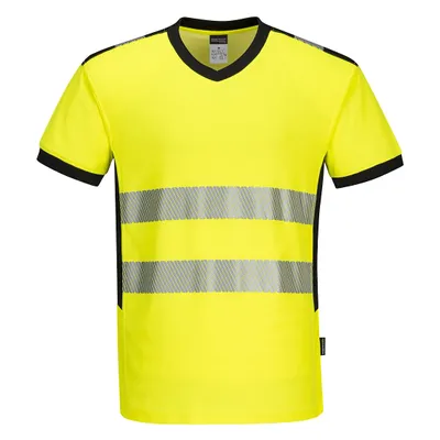 Produktbild von Portwest PW310 PW3 Warnschutz-T-Shirt mit V-Ausschnitt Yellow/Black Gr. M