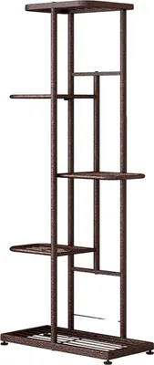 Productafbeelding van Plantenrek, 5 niveaus, metalen constructie, bruin