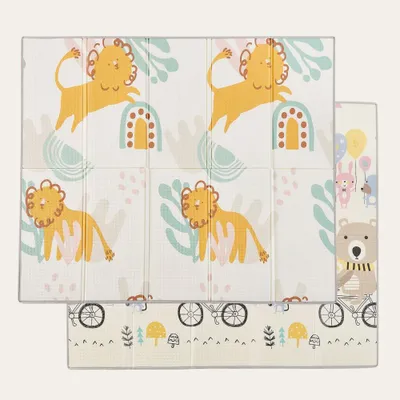 Productafbeelding van CASABEL Baby Speelmat, 180x150cm, Opvouwbare en Waterdichte Babymat met Leeuwendesign