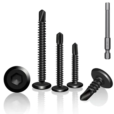 Zdjęcie produktu dla Zestaw samogwintujących wkrętów o wymiarach 5,5 x 25 mm, 60 sztuk, ze stali nierdzewnej 410, do produkcji mebli