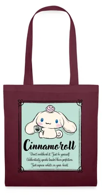 Produktbild von Spreadshirt Cinnamoroll Just Be Yourself Stoffbeutel, One size, Burgunderrot
