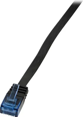 Produktbild von Logilink Flachpatchkabel RJ45 U/UTP Cat6 3.00m schwarz