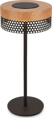 Produktbild von Akku LED Tischlampe Kabellos Tischleuchte Dimmbar Lampe Warmweiß Schwarz Holz