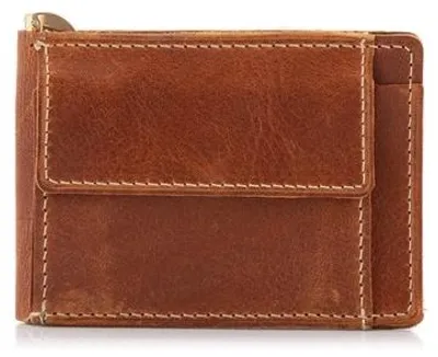 Productafbeelding van Belveder heren portemonnee van suède leer, met kaarthouders en muntvak, lederen portemonnee, compact, robuust, klassiek, cognac, model BW58