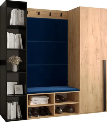 Produktbild von Garderobe MIRO Set 3 mit gepolsterten Paneelen Industrial Design
