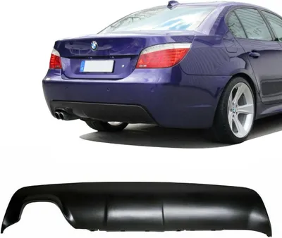 Produktbild von Heckdiffusor passt für BMW E60 E61 M Paket 2 Rohr Links 03-10 Schwarz Diffusor