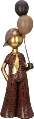Produktbild von GILDE Figur Ballonjunge braun H. 43 cm, 59334