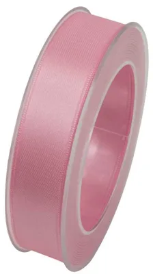 Produktbild von Doppelsatin Stoffband Schleifenband 25mm (1m=0,32EUR) rosa 25m Rolle Goldina