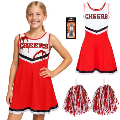 Productafbeelding van Zombie cheerleader kostuum kind - Halloween jurkje - 7 - 12 jaar
