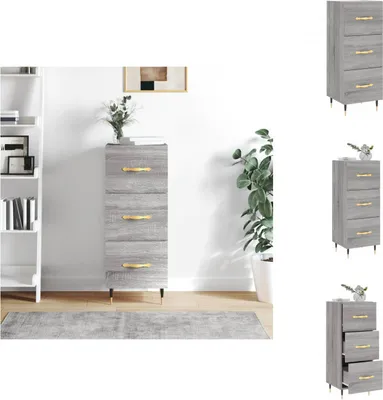 Imagen del producto de vidaXL, aparador gris Sonoma de 34,5 x 34 x 90 cm, fabricado en material de madera - Aparadores