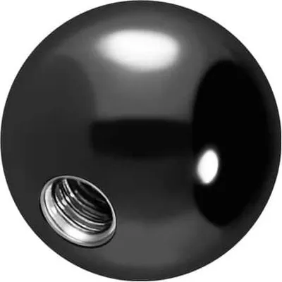 Produktbild von Chirurgenstahl Schraubkugel Schwarz Gewinde: 1,6mm | Kugelgröße: 3,5mm