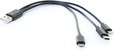 Image de Adaptateur de câble USB 5V-2.0A avec 3 prises différentes