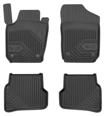 Image de Tapis de sol en caoutchouc pour Skoda Fabia III 2014-2022 – 4 pièces, noirs, sur mesure