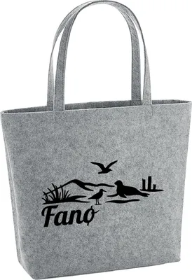 Produktbild von Huuraa Filzshopper Fanø Dänemark 22 Liter Grey Melange Filztasche Geschenkidee