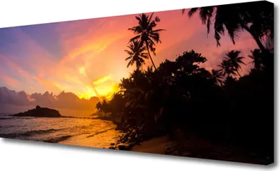 Produktbild von Tulup Leinwand-Bilder 125x50 Wandbild Canvas Kunstdruck Meer Sonne Landschaft
