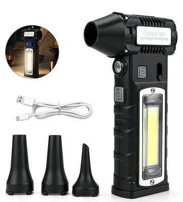 Produktbild von Akku Air Duster 130000RPM, elektrischer Staubbläser USB-C Druckluftreiniger kabellos mit LED Licht für PC, Tastatur & Auto Reinigung