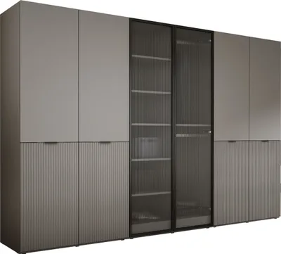 Immagine prodotto di Kleiderschrank, Platingrau / klares Glas, 3 x 100 x 200 x 51 cm