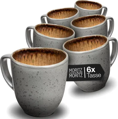 Produktbild von Moritz & Moritz ORGANIC reaktiv amber Tassen Set 6tlg.