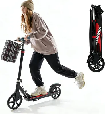 Produktbild von Kickscooter 200 mm, für Erwachsene, Handbremse, Aufbewahrungstasche, für Stadt