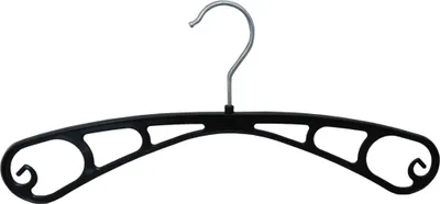 Produktbild von Kleiderbügel für Blusen Rockbügel 38 cm schwarz S38b NEU 20 Stück