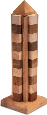 Produktbild von Sky Tower - Wolkenkratzer - 3D Puzzle - Knobelspiel im stabilen Holzrahmen