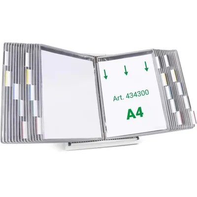 Produktbild von tarifold Sichttafelsystem 434300 DIN A4 grau mit 30 St. Sichttafeln, 1 St.