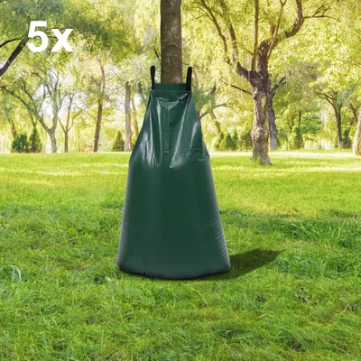 Produktbild von Bewässerungsbeutel treebag 15 Stück PVC Bewässerungssack 75 Liter Wassersack Grün für Bäume