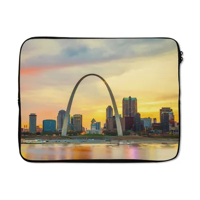 Produktbild von MuchoWow® Laptop Hülle 17 Zoll Laptoptasche Skyline - New York - Bogen - Zipper - Schutzabdeckung