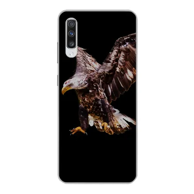 Produktbild von MuchoWow® Handyhülle Schutzhülle Hülle für Samsung Galaxy A70 Adler - Vogel - Federn Silikon Softcase Handy Hülle - Schutzhaube