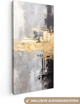 Obrázok produktu pre MuchoWow® - Plátno - Zlaté - - Akryl - Umenie, nástenné umenie, nástenné dekorácie obrazy obývacia izba, 40x80cm