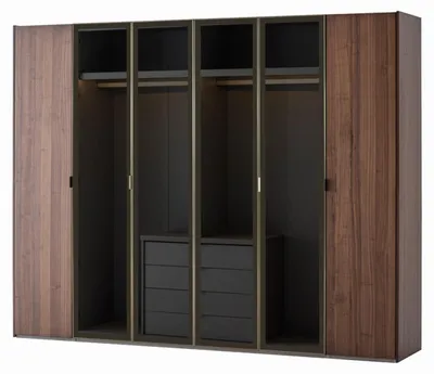 Productafbeelding van Kledingkast, modern, donker, luxe, garderobe, hout