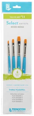 Immagine prodotto di Princeton Brush Selectartiste Set di pennelli piatti multitecnici 4 pezzi